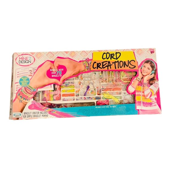DIY Cord Creations Jewelry Kit For Kids 6+  Multicolor String Bead Set  Over 75 - Picture 1 of 6